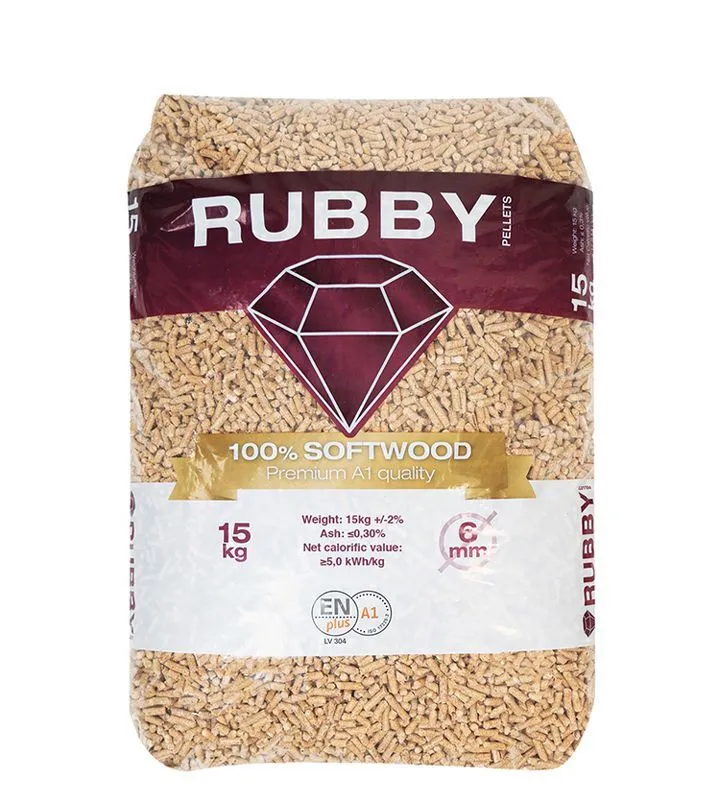 Biowood Natural Rubby | Kokskaidu granulas 6mm